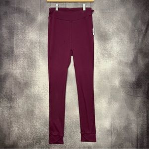 Gymshark Slounge Ribbon Bottoms Ribbed Leggings‎ Size Large .